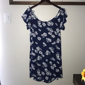 Blue floral spring dress